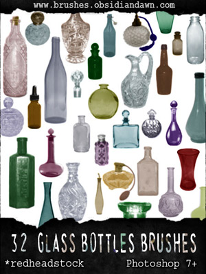 glass bottles apothecary containers poison cruet perfume atomizers vases milk stoppers cork