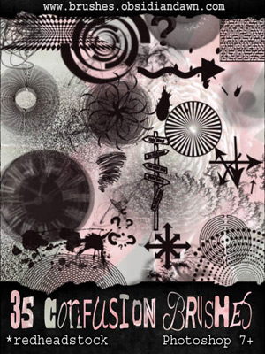 confusion chaos symboles brouillard flou distortion fractales aléatoire flèches spirales