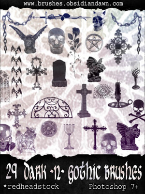 symboles gothiques croix gargouilles tombes bougies épée squelettes vitrail vitraux cranes