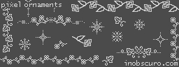 pixels ornaments borders roses flowers leaves ivy stars snowflakes diamonds foliage