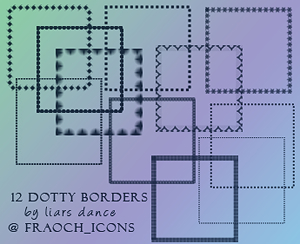 dotty dots borders icons frames