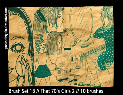 filles 1970 seventies dessins