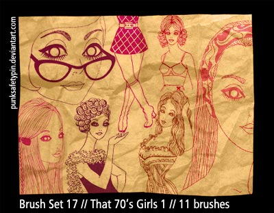 girls 1970 seventies drawings