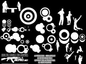 vector shapes circles abstract people silhouettes