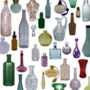 Photoshop: Glass bottles (various types of glass bottles, atomizers, stoppers... )