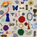 Photoshop: Embellishments (symboles décoratifs: perles, dés, fleurs, rubans, cordes, sequins etc)