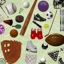 Photoshop: Sports (equipment used in various sports: baseball, billiards, boxing, cheerleading, fishing, football, golf, hockey, ice skating, lacrosse, nascar, ping pong, racquetball, skiing, snowboarding, soccer, surfing, volleyball, weight lifting…)