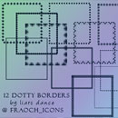 Photoshop: 12 dotty icon borders (cadres en pointillés (taille icône))