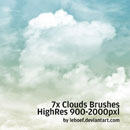 Photoshop: Cloud Photoshop Brushes HiRes Nr.2 of 5 (nuages (haute résolution))