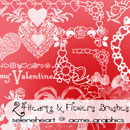 Photoshop: Hearts Flowers Photoshop Brushes (des curs et des fleurs)
