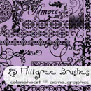 Photoshop: Filigree Photoshop Brushes (arabesques et motifs de bijouterie)