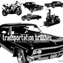 Photoshop: Transportation Photoshop brushes (vintage vehicles (high resolution))