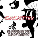 Photoshop: Silhouette Photoshop brushes (silhouettes of sportists)