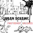 Photoshop: Urban Scrawl Photoshop Brushes (drawings of buildings and more)