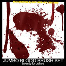 Photoshop: Blood Photoshop Brush Pack 1.0 (blood drops and stains)