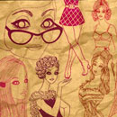 Photoshop: Photoshop Brush Set 17 - That 70s Girls (dessins de filles années 1970)