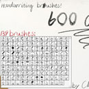 Photoshop: Handwriting Photoshop Brushes (handwriting alphabet and numbers)