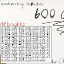 Photoshop: Handwriting Photoshop Brushes (écritures manuscrite, alphabet et chiifres)