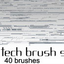 Photoshop: Z-design Tech Photoshop brushes set v3 (technical drawings and shapes)