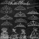 Photoshop: Princess Things Photoshop Brushes Set (satchels, tiaras, and scepters)