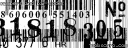 numbers codes barcodes letters numerals