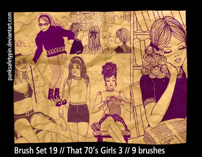 filles 1970 seventies dessins