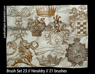 rois royaumes médailles couronnes écussions dessins blasons