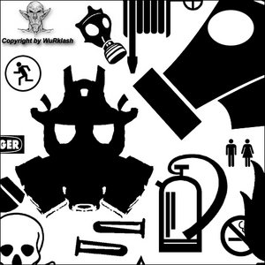 vector shapes fire gasmask extinguisher signs burning danger