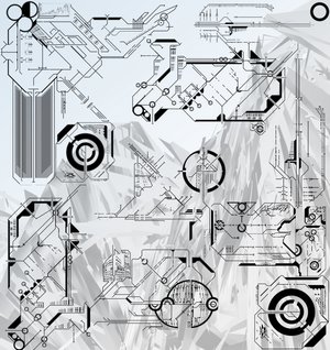 technical drawings vector shapes abstract